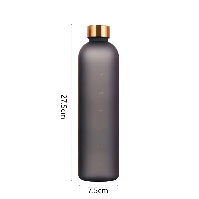 1,000 ml reusable time-marker water bottle