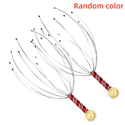 2-piece octopus scalp massager set random color