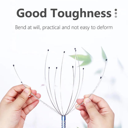 Manual octopus head massager in white background

