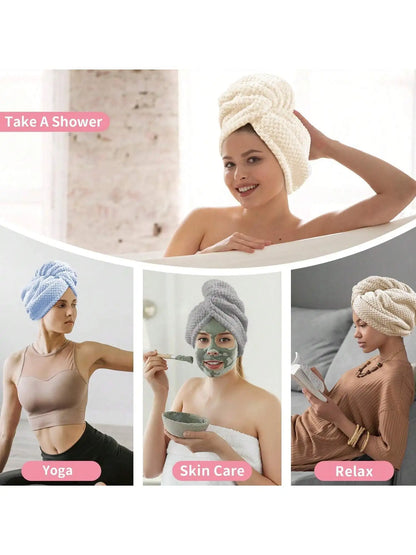 Non-terry microfiber hair towel wrap for everyday hair care