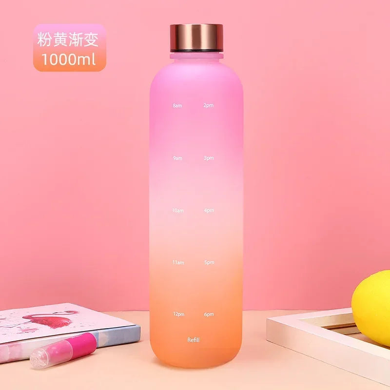  1L time-marker reusable water bottle product view