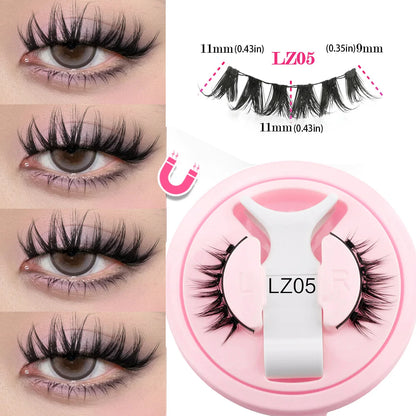 false eyelashes LZ05 with white and pink background