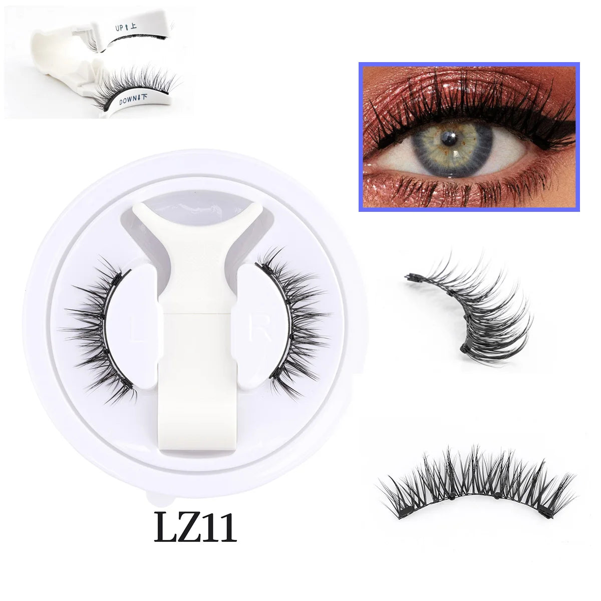 false eyelashes LZ 11 with white case