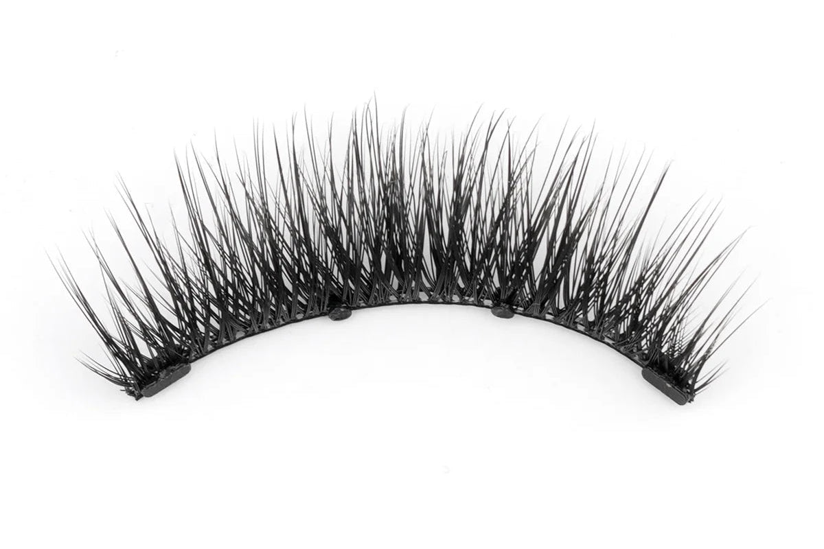 Pair of false eyelashes on a white background 