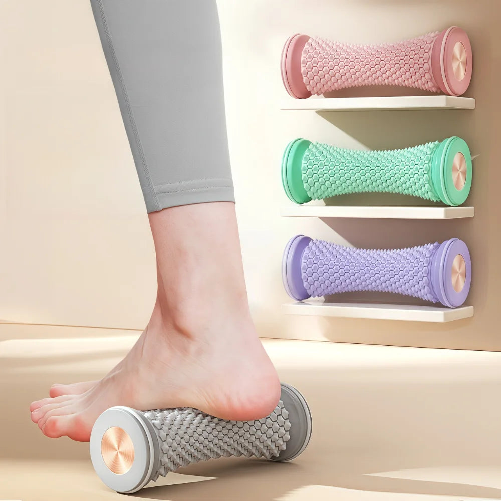 manual foot massage roller different colors shows on shelves