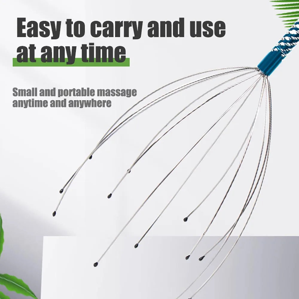 Portable massage tool with text 'Easy to carry and use at any time' on a white background